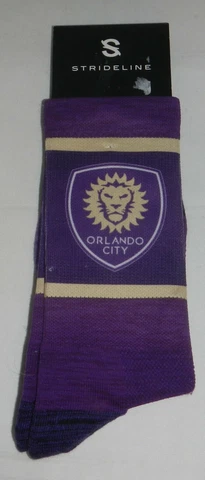 NEW Orlando City MLS Soccer Club SC Logo Pair of Socks by Strideline Cover