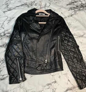 J.W.Anderson Damen oder Herren (Unisex) Leder Biker Jacke Brandneu - Bild 1 von 4