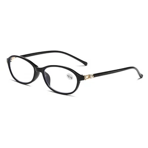 1 PK Womens Ladies Blue Light Blocking Reading Glasses Oval Frame Black Readers - Picture 1 of 7