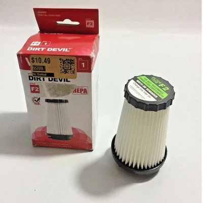 Filtro de medios Dirt Devil estilo aspiradora F2 Hepa AA40002 parte # 2SFA115000 Foto 1 de 4