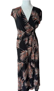 Mono tropical Bali Corp hoja de palma para mujer 8 negro pierna ancha envolvente Canadá” - Imagen 1 de 5