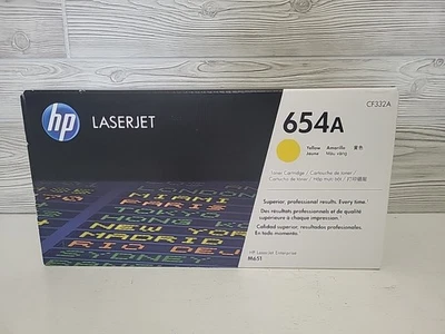 Nuevo cartucho de tóner amarillo HP 654A CF332A sellado Foto 1 de 4