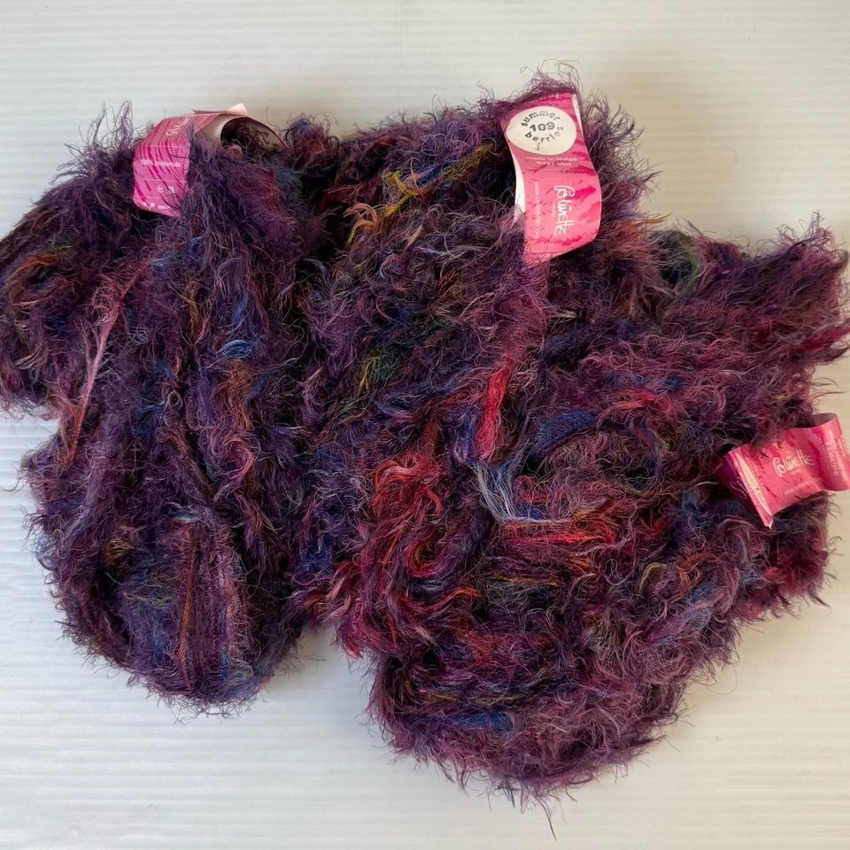 Lote de hilos COLINETTE Sedoso Chic 100 gr 232 yd BAYAS DE VERANO 109 3 madejas moradas Foto 1 de 4