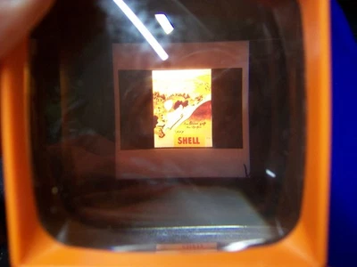 SHELL 1  Kino Werbung Dia Glas Rahmen 5 x 5 cm #138 - Bild 1 von 2