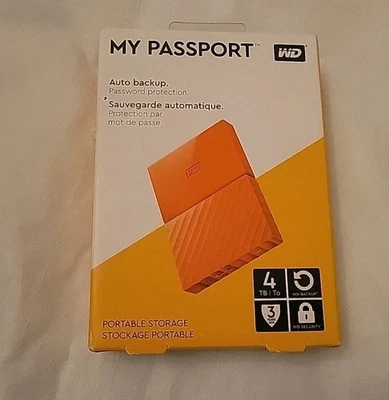 WD Portable My Passport 4TB External Hard Drive  WDBYFT0040BOR-0A + Case - Image 1 of 4