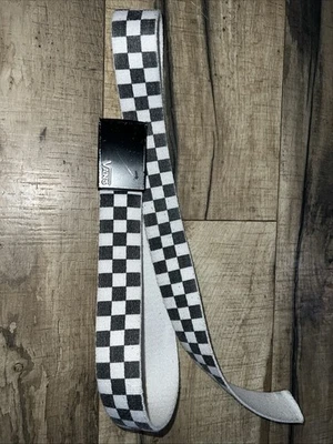 VANS OTW Deppster II Classic Web Belt Black/White Checkerboard Pattern Used - Image 1 of 4