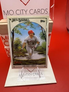 2023 Topps x Bob Ross Mike Trout Joy Of Baseball #80 Los Angeles Angels - Imagen 1 de 2