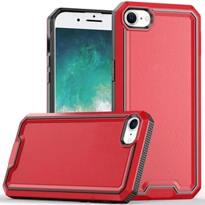 Military Grade TUFF Rank Hybrid Armor Case für iPhone 16e - Rot - Bild 1 von 4