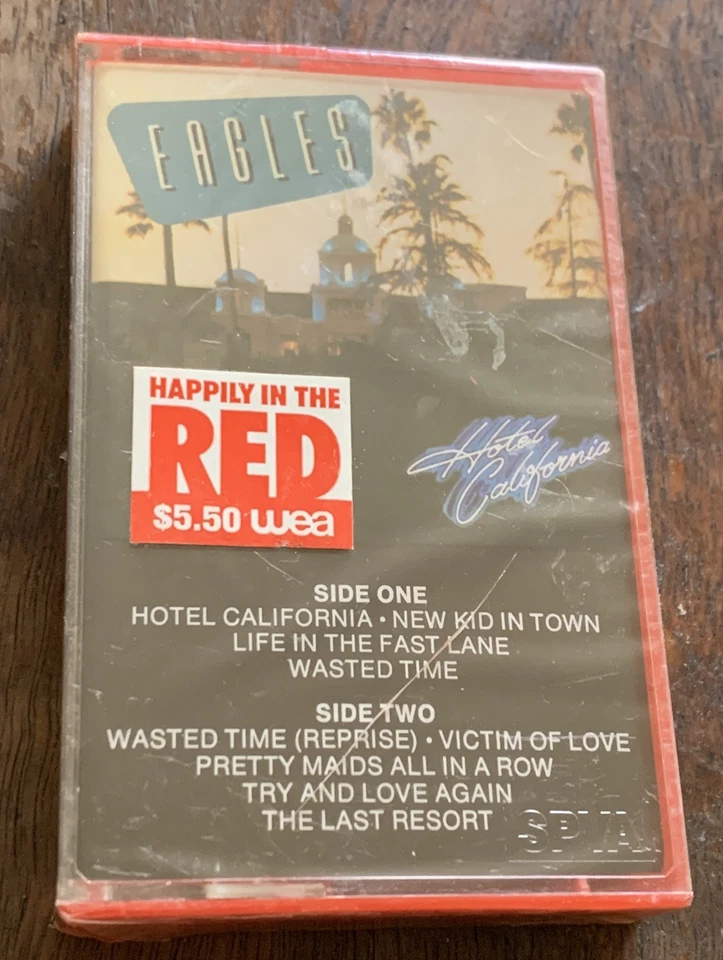 Eagles : Hotel California (Audio Cassette Tape Asylum) Sealed New Red Case - Image 1 of 2