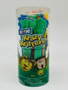 Dixie Krazy Kritters Kinder Utensilien Besteck 24 Stück Gabeln Löffel Neu Versiegelt - Bild 1 von 3