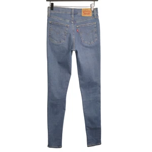 Mujer Levi's Vaqueros Azul Algodón Elástico Hight Subir Súper Flaco W27 L30 - Imagen 1 de 11