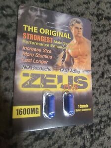 Zeus Plus DOUBLE 1600  6pcs Total Male Suplement  ( 12 Pills )