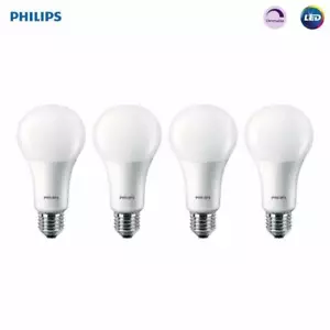 Philips LED 12W Bulb 75W Replace Soft White A21 Dimmable E26 1100 Lum - 4 Pack  - Picture 1 of 6