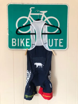 XS Capo Women's Cycling BIB SHORTS - navy / red / yellow / white (1) - Изображение 1 из 4