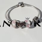Pandora Heart Clasp Bracelet with Charms 7.1" / 18cm