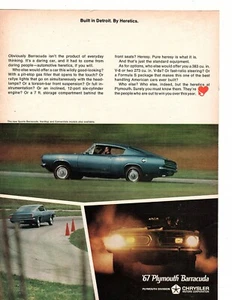  1967 Plymouth Barracuda 2 dr ht car ad #4 - Picture 1 of 1