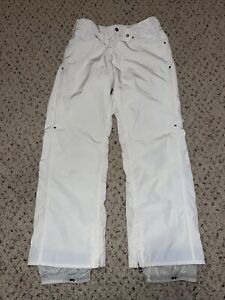 Burton DryRide Ski Snow Pants L5 Womens SZ XS White Adjustable Waist