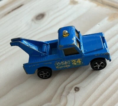 Vintage Blue Corgi Juniors RANGE ROVER Wrecker Truck 24 Hour Crash Service - Image 1 of 4