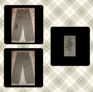 AMI SANZURI EMBELLISHED UTILITY CARGO PANTS Green GIRLS Sz 6,7,8,10,12,14,16,18 - Picture 1 of 11