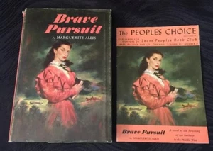 Brave Pursuit By Marguerite Allis HC DJ With Original People’s Book Club Insert! - Imagen 1 de 8