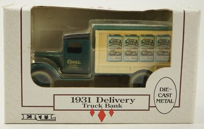 ERTL Die Cast Metal 1931 Coors Malted Milk Delivery Truck Bank 1/34 Scale w/Box - Image 1 of 4