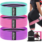 WALITO Resistance Bands for Legs and Butt, Fabric Green, Pink, Purple 