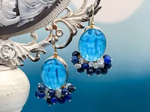 TAGLIAMONTE Designs (2303E) 925SS/YGP Cameo Earrings *3 Graces*Reg.$325 - Picture 1 of 4
