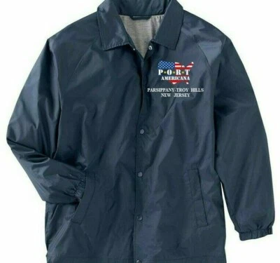 JAQUETA BORDADA DE 1 LADO PARSIPPANY-TROY HILLS NJ * LOGOTIPO PORTO AMERICANO* - Imagem 1 de 4