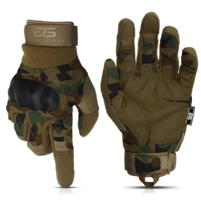 THE COMBAT HARD KNUCKLE TACTICAL SWAT POLICE SECURITY MILITARY GLOVE - M90 CAMO - Image 1 of 4