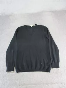 Burberry Brit Sweater Mens Medium Black Cotton Cashmere Blend * - Picture 1 of 9