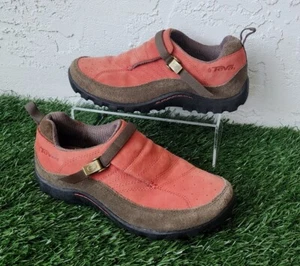 TEVA 6563 TSUSA SEPIA Women's Slip On Red Leather Hiking Shoes 8 M - Picture 1 of 6