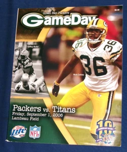 Game Day Green Bay Packers vs Tennessee Titans September 1, 2006 NFL Program - Picture 1 of 3