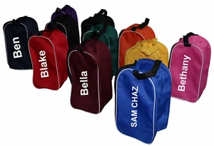 PERSONALISED BOOT BAG FOOTBALL RUGBY TOILETRY SPORTS SCHOOL TRAVEL SHOE BAG - Picture 1 of 11