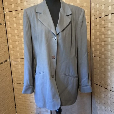 Blazer Hilliard & Jason Gris Mujer’s 16 3 Botones Imitación Bolsillos De Colección Foto 1 de 4