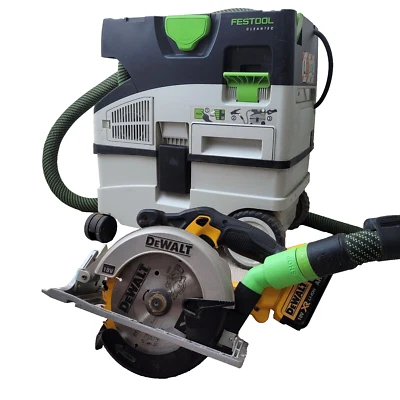 Dewalt DCS391 18v Circular Saw Locking Vacuum Adaptor for Festool CT27 Hose - Image 1 of 4