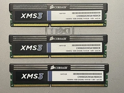 Corsair CMX6GX3M3A1600C9 1600MHz 6GB (3X2GB) 6GB triple-channel DDR3 9-9-9-24 - Image 1 of 2