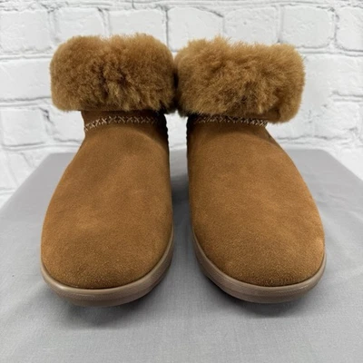 Новый FitFlop Mukluk короткие 2 флиса с подкладкой ботильоны каштан размер 41 США 9 - Изображение 1 из 4