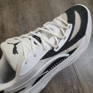 Puma AllPro Nitro Team Basketball Mens 12 Black White Sneakers Athletic Shoes - Picture 1 of 15