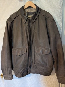  G-3 Flight Pilot Bomber Jacket Vintage Real Leather & Map Liner Large Authentic - Picture 1 of 12