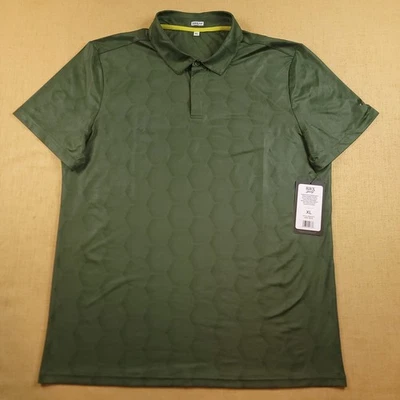 NUEVO CON ETIQUETAS RBX Golf Para hombres XL Stay on Course Cuello de 3 Botones Polo Verde Foto 1 de 4