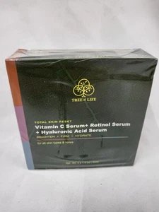 Tree Of Life TOTAL SKIN RESET Vitamin C + Retinol + Hyaluronic Serums 1oz Ea - Picture 1 of 1