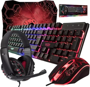 Teclado Y Mouse Inalambrico Gamer Set Croma Gaming Iluminacion Teclas Para Pc - Afbeelding 1 van 9