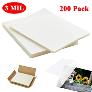 200 Pack Thermal Laminator Pouches 9"x11.5" Laminating Sheets Clear Letter 3 Mil - Picture 1 of 12