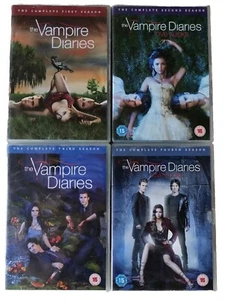 Vampire Diaries Series 1-2-3-4 Complete (DVD, 2013) 1-4 Love Sucks R2 GC ❤️❤️❤️ - Picture 1 of 11