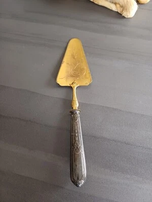 Pelle à tarte ancienne - Argent massif / Poinçon Minerve 29  Cm - Photo 1/3