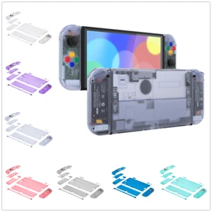 Replacement Full Shell Joy con Housing Buttons Clear for Nintendo Switch OLED - Picture 1 of 23