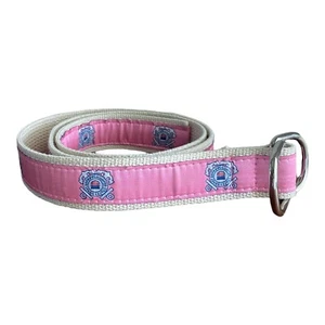 US Coast Guard Women's Pink & White Canvas D Ring Belt Size Large 36”-38” - Picture 1 of 7