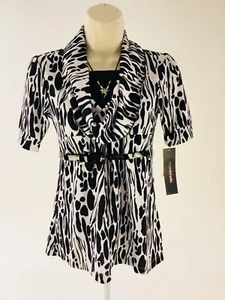 My Michelle Girls Belted Animal Print Shirt Size Medium - Picture 1 of 5