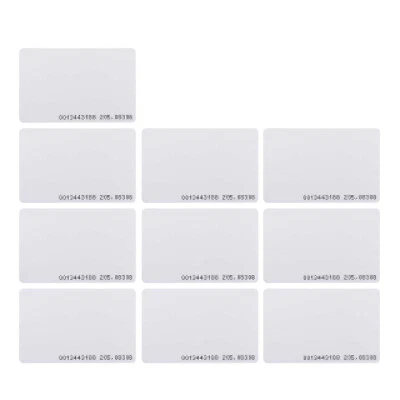 10pcs RFID Door Access Card 125KHz Printed Number Swipe Entry Control Security - Image 1 of 4