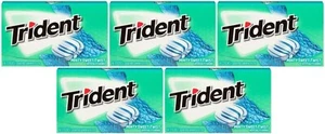 5 chicle sin azúcar Trident como nuevo sabor dulce giro con xilitol dulces americanos - Imagen 1 de 2
